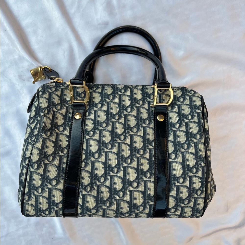 🚨🚨SOLD🚨🚨Dior Navy Trotter Boston Bag - Picture 1 of 14